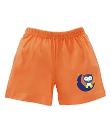 BRATMA Owl Printed Shorts - Orange