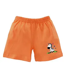 BRATMA Zebra Printed Shorts - Orange