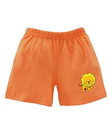 BRATMA Lion Printed Shorts - Orange
