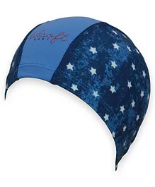LilSoft Star Print Swimming Cap - Blue