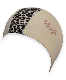 LilSoft Leopard Print Swimming Cap - Beige