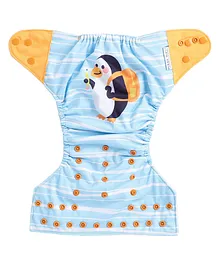 Polka Tots Reusable Cloth Diaper Buy Online Waterproof Adjustable Baby Diaper - Penguin