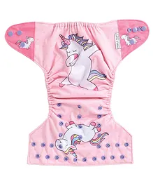 Polka Tots Reusable Cloth Diaper Buy Online Waterproof Adjustable Baby Diaper - Unicorn Pink