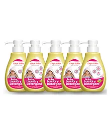 Tiffy & Toffee Baby Laundry Detergent with In-Built Germicide and Softener Pack of 5 - 200 ml each