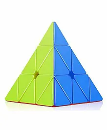 SANJARY Stickerless Pyramid Rubik Cube - Multicolor