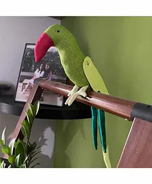 Pintucloo Parrot Soft Toy Green - Height 30.4 cm