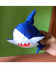 Pintucloo Shark Soft Toy Blue White - Height 30.4 cm