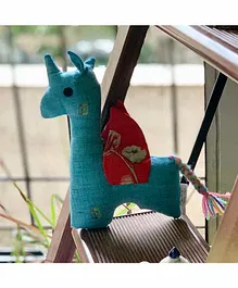Pintucloo Unicorn Soft Toy Blue - Length 22.8 cm