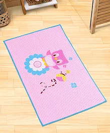 Babyhug Multipurpose Air Filled Waterproof Mat Owl Print - Pink