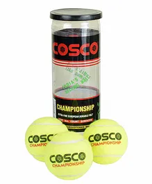 Cosco Championship Tennis Ball Pack of 3 - Yellow