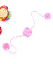 MayRa Knits Hand Knitted Crochet Rakhi-Pink