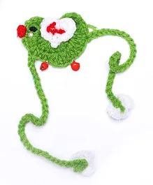 MayRa Knits Hand Knitted Crochet Rakhi-Green