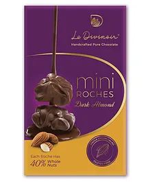 Le Divinoir Pure Dark Chocolate with Roasted Almond - 80g (8 Roches)
