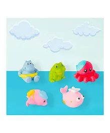 Baby Moo Bath Toys Pack of 5 - Multicolour