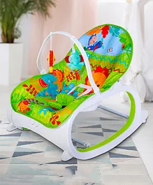 Baby Moo Infant To Toddler Rocker With Toy Bar - White Green