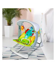 Baby Moo Swing With Toy Bar Jungle Print - Green
