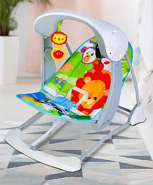 Baby Moo Swing With Toy Bar Zoo Print - Multicolor