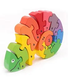 OPA Toys Chameleon Double Sided Puzzle Multicolor - 15 Pieces