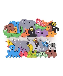 OPA Toys Double Sided Animal Puzzle Jumbo Sized Multicolor - 26 Pieces