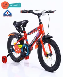 Pine Kids Rubber Air Tyres 99% Assembled Bicycle with 16 Inch Wheels - Red 