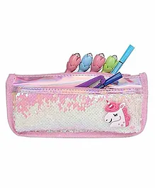 Articious Sequined Pencil Pouch (Colour May Vary)