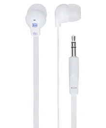 Lexingham Tangle Free White Ear Phones for 3.5 mm Audio Jack - White 