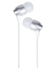 Lexingham Pro Metallic Earphones with In-Line Microphone & Remote Control - White