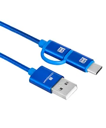 Lexingham Pro 3-in-1 Charge & Sync with Braided Nylon Cable - Blue 
