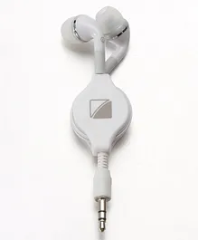 Travel Blue Retractable White Ear Phones - White 