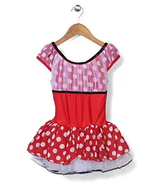 Wenchoice Polka Dot Print Dress - White & Red