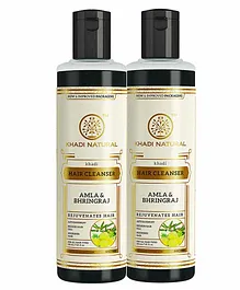 Khadi Natural Amla & Bhringraj Hair Cleanser Set Of 2 - 210 ml Each