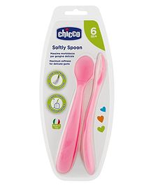 Chicco Soft Silicone Spoon Pack Of 2 - Pink