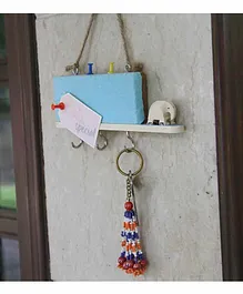 IVEI Wooden Key Holders with a Pin Board - Blue 
