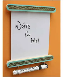 IVEI  Wooden Fridge Magnet Whiteboard And Marker Set Of 2 - Light Green