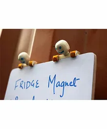 IVEI Wooden Fridge Magnet Whiteboard And Marker Set Of 2 - Orange