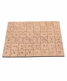 IVEI DIY MDF Puzzle Brown - 48 Pieces