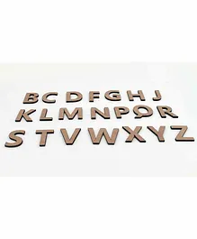IVEI DIY MDF Letters Consonants Set of 21 - Brown