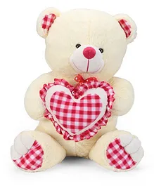 Playtoons Teddy Soft Toy With Heart Cream - 66 cm