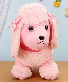 Poodle Dog Soft Toy Pink - Height 40 cm
