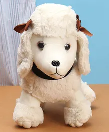 Poodle Dog Soft Toy Cream - Height 40 cm