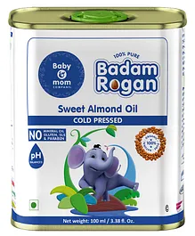 BABY & MOM COMPANY® Badam Shirin Rogan Oil,  Sweet Almond oil for Baby massage, Skin, Hair Body - 100ml