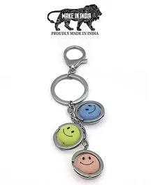 Vast Smiley Metal Antique Key Chain - Multicolor 