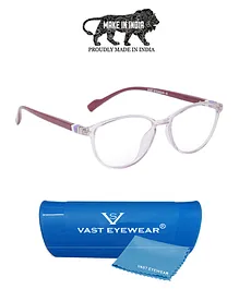 Vast Cateye Style Blue Ray and UV Protection Glasses - Purple 