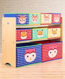 Babyhug 9 Bins Storage Organizer Animal Print - Multicolor