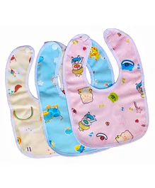 Tiny Tycoonz Cotton Bibs Pack Of 3 - Multicolor
