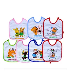 Tiny Tycoonz Cotton Bibs Pack Of 7 - Multicolor