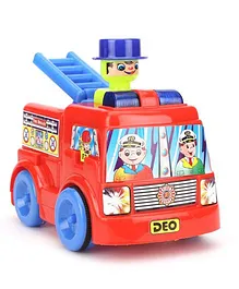 Lovely Push N Go Fire Brigade Vehicle Toy - Red