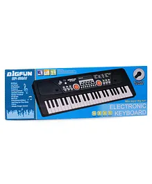 House Of Kids Piano Keyboard With Mic - Black