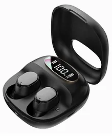 Staunch Boom 300 Earbuds with Digital LED Display And Charging Case - Black