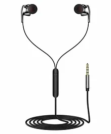 Staunch Star 300 Wired In Ear Bass Earphones with Ultra Bass and Glossy Finish - Black